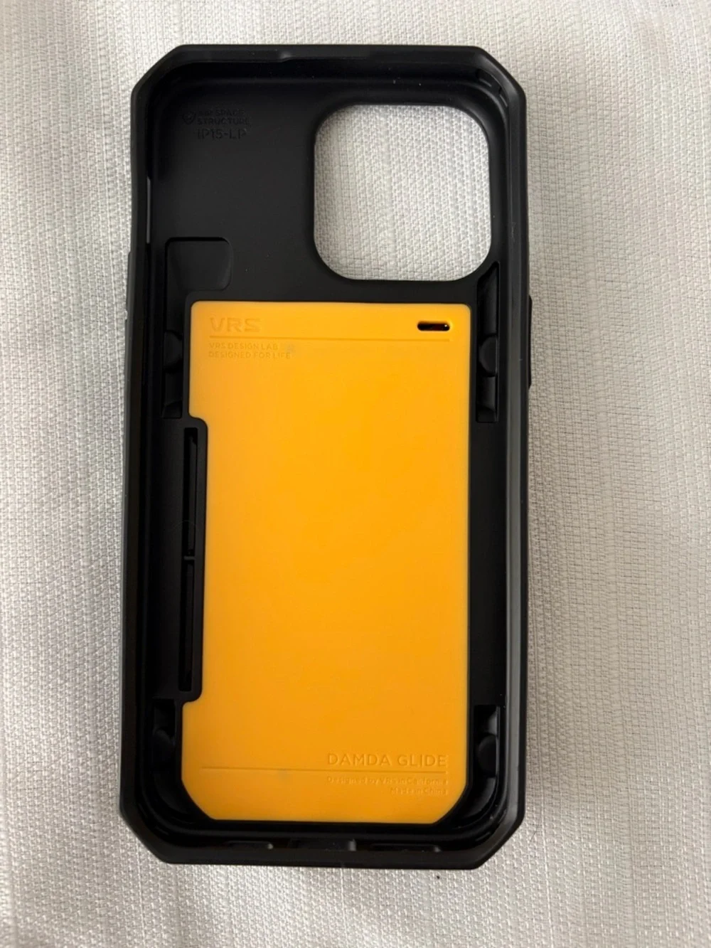VRS Design Damda Glide Case Black Card Holder iPhone 15 Plus(F139),